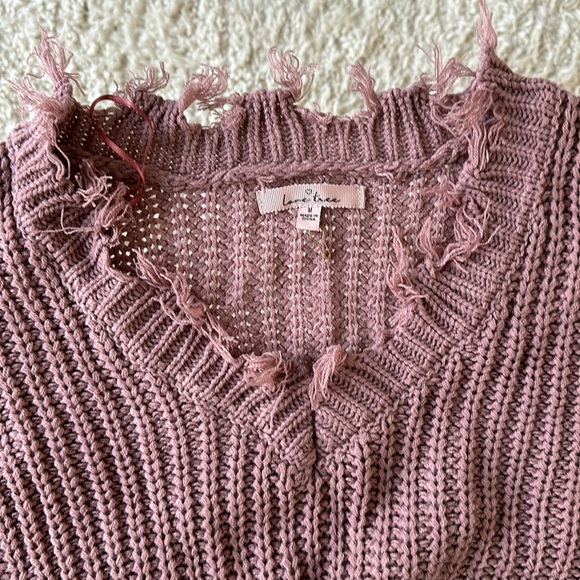 Love Tree distressed crop sweater - Picture 5 of 6